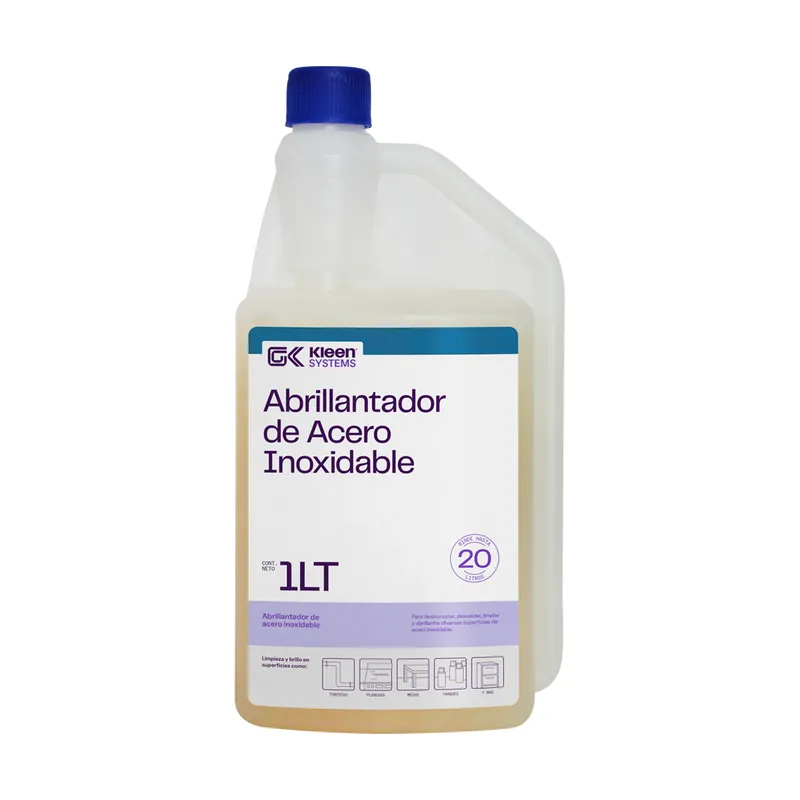 ABRILLANTADOR DE ACERO INOXIDABLE 1 L - Desincrusta, desoxida, limpia y abrillanta acero inoxidable