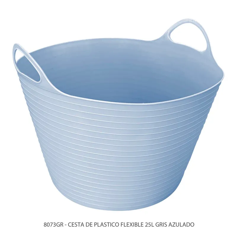 Cubeta de plástico flexible — Color Gris Azulado