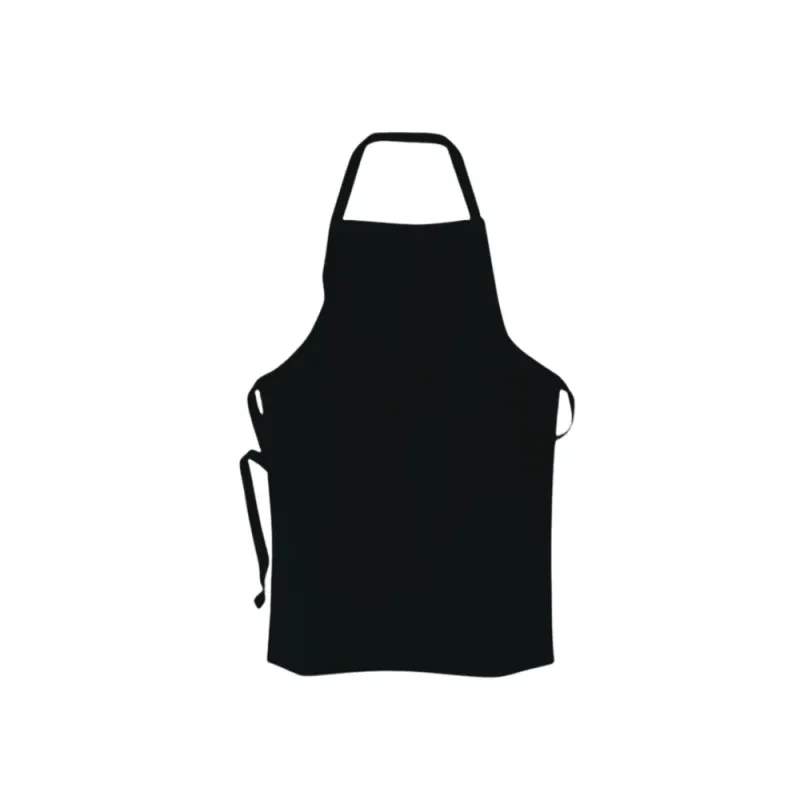 Mandil ahulado negro de PVC | Delantal impermeable reutilizable | Protección para cocina, industria o limpieza