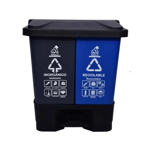 Bote Pedal Doble 60 L (inorganico-organico)