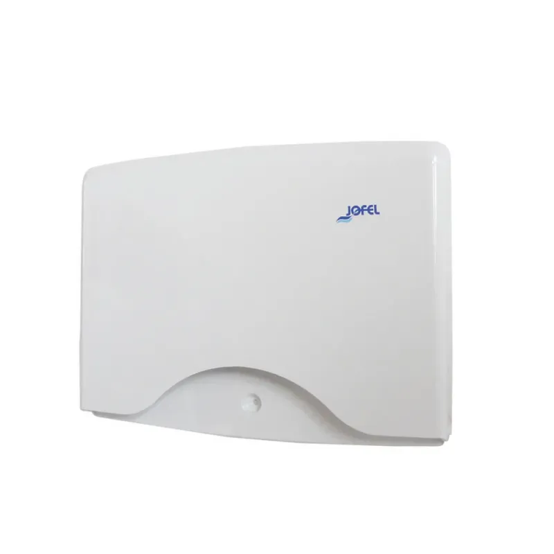 Dispensador de papel cubre asientos WC | Jofel AH20000 | Capacidad 250 piezas | Plástico ABS blanco