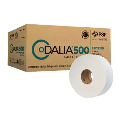 Papel Higiénico Dalia HD 500 en Bobina - Caja con 6 Rollos