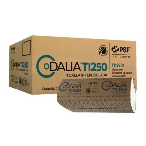 Toalla Interdoblada Dalia TI250 12/250 Hojas Blancas