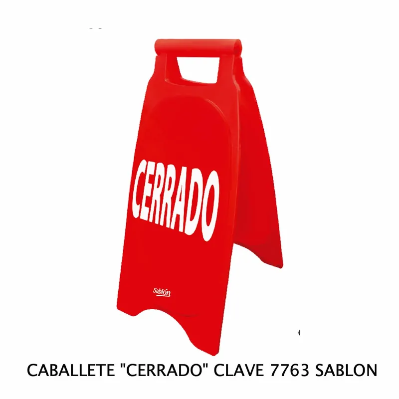 Caballete de Plástico Rígido — Señal: Cerrado