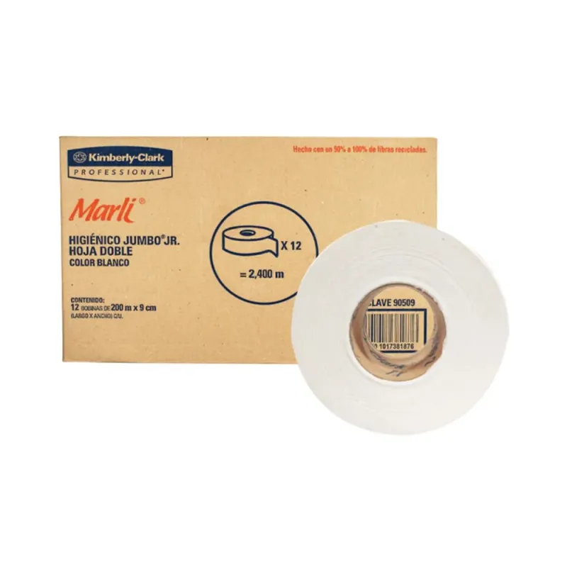 Higiénico Jumbo Marli® Jr 200 mts x 9.0 cm x 12