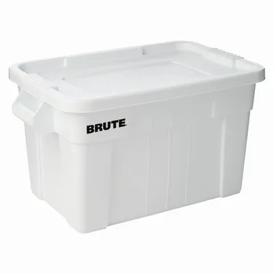 Caja De Almacenamiento Brute Tote 75 Litros Con Tapa Blanco