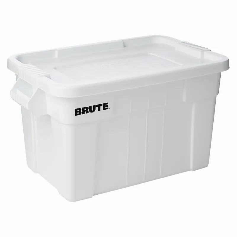 Caja De Almacenamiento Brute Tote 75 Litros Con Tapa Blanco