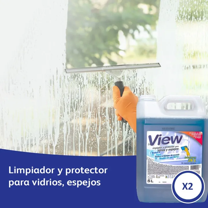 Limpiador Vidrios y Espejos View Diversey 4x5L