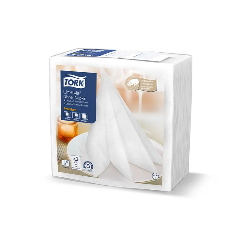 Tork® Servilleta de lujo LinStyle | 12 paquetes | 50 pzas c/u