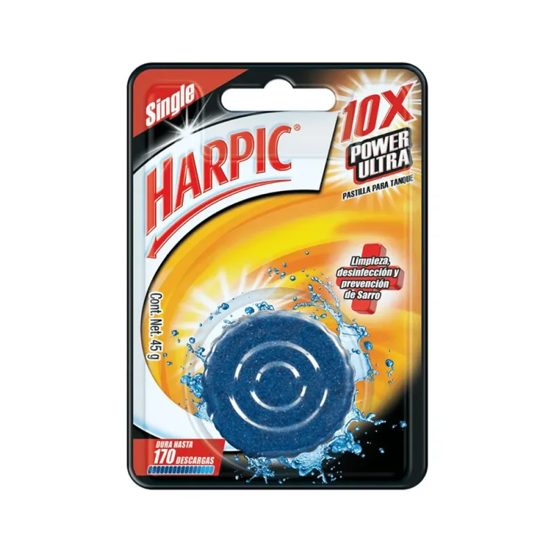 Harpic pastilla acuatico cloro 45 gr c/5 blister