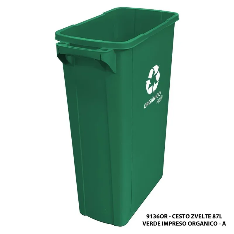 Bote Zvelte 87 Litros — Verde Impreso Orgánico