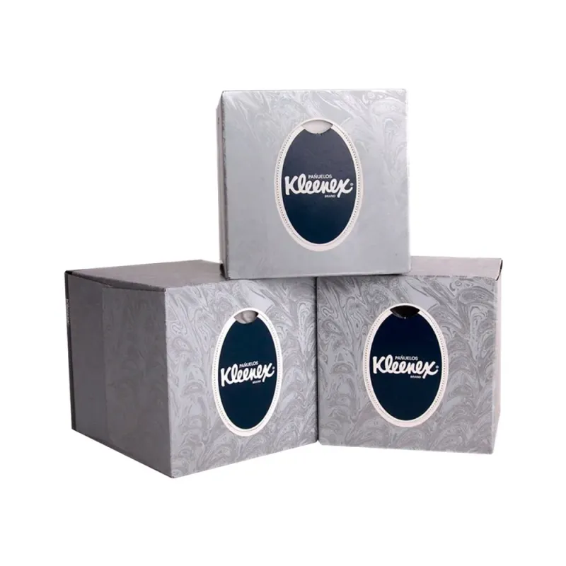 Pañuelo Facial Kleenex® Selection Cubo 90 hjs x 36