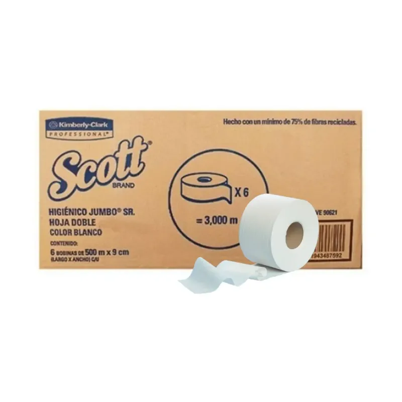 Higiénico Jumbo Scott® Sr 500 mts x 9.0 cm x 6