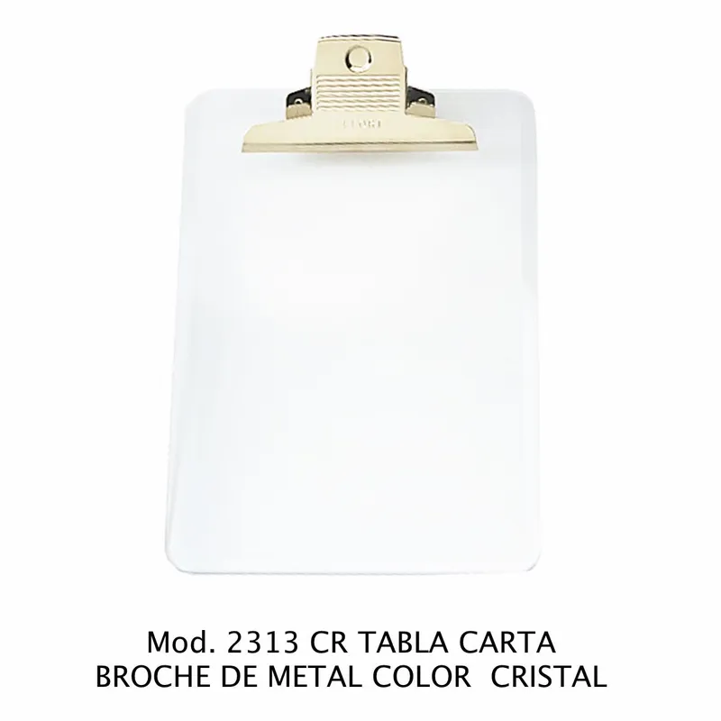 Tabla de Apoyo Tamaño Carta — Material Plástico — Broche Metal