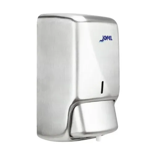 Jabonera Espuma Futura Rellenable Inox. Satinada Logo Jofel