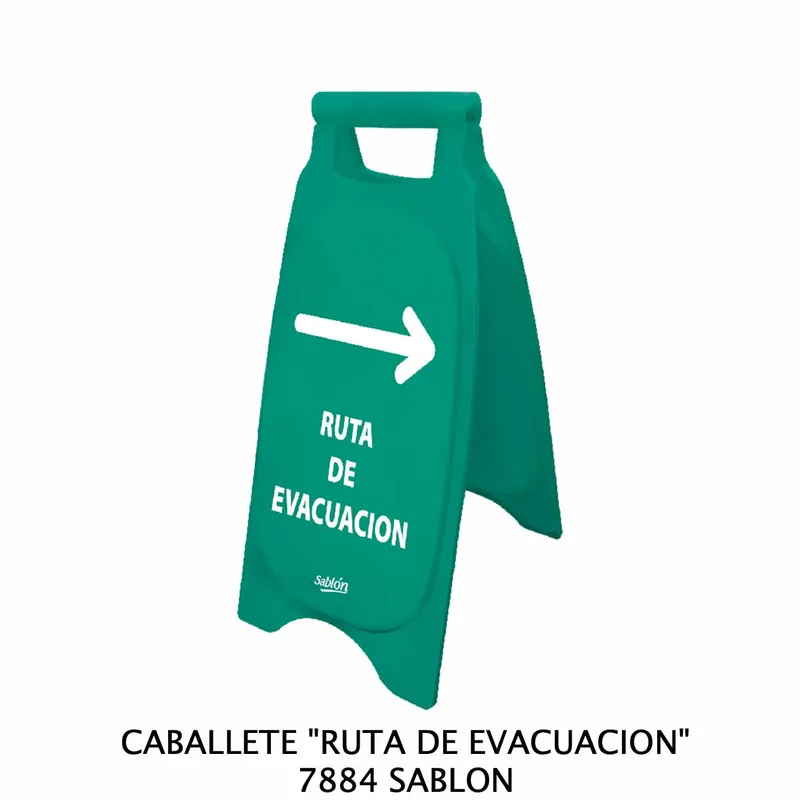 Caballete de Plástico Rígido — Señal: Ruta de Evacuación
