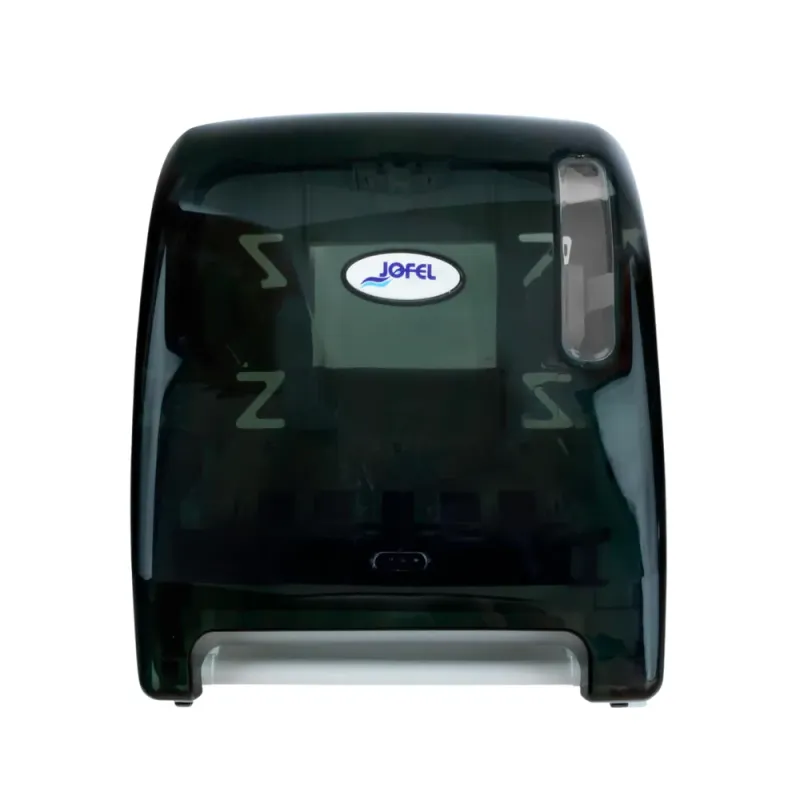 Dispensador de toalla en rollo automático | Jofel Azur AG18510 | Sensor de presencia | Base ABS blanca & tapa humo