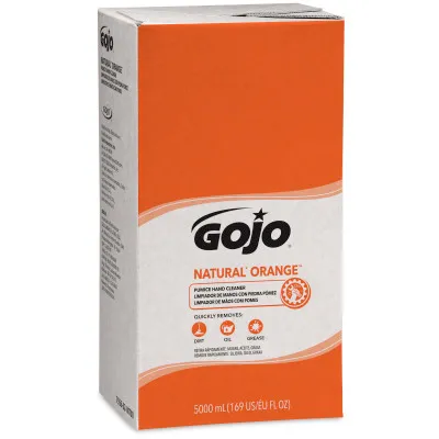 GOJO® NATURAL* ORANGETM Pumice Hand Cleaner INT Pro  5000ML - Limpiador de manos de piedra pómez GOJO® NATURAL* ORANGE™ Repuesto de 5000 ml para dispensador GOJO® PRO™ TDX™