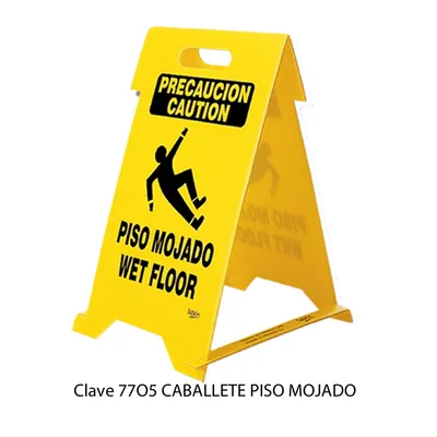 Caballete de precaución — Caballete de Plástico Corrugado — 48 x 30 cm