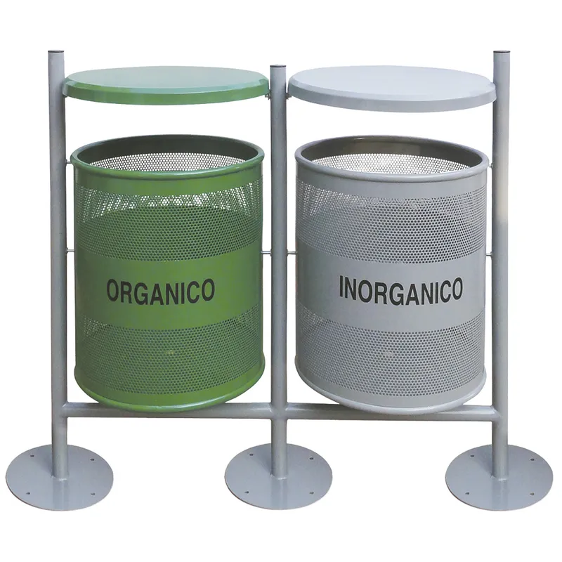 Basurero Basculante Doble sin Publicidad