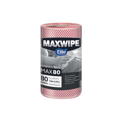 Paño de limpieza MAX80 / Formato Rollo / Rojo