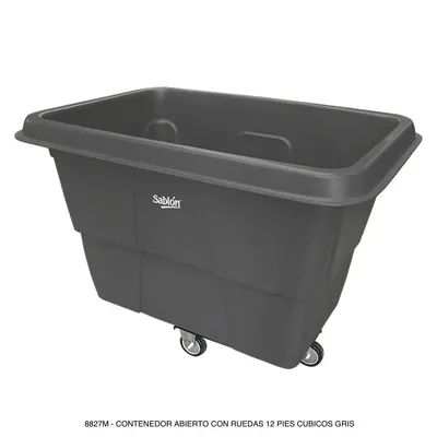 Contenedor abierto — con Ruedas para 12 pies cúbicos — Capacidad 12 pies cúbicos / 340 lts