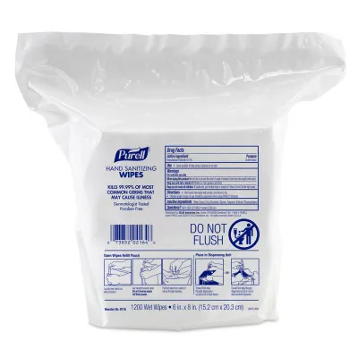 PURELL 2/1200 count wipes - PURELL® Toallas desinfectantes para manos 1200 Count Refill para Wipes Dispensers.