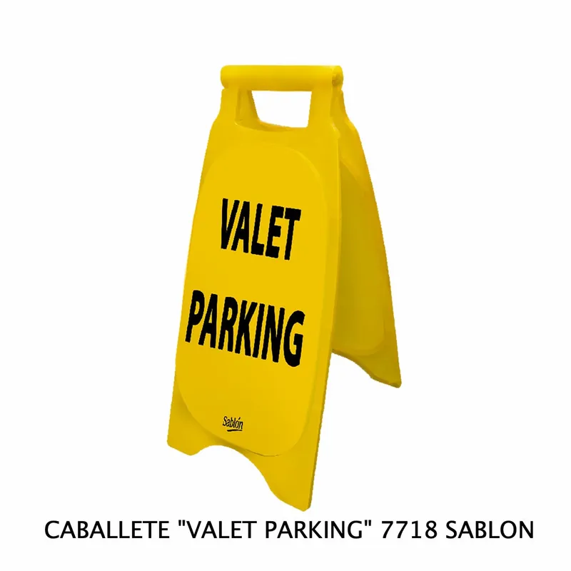 Caballete de Plástico Rígido — Señal: Valet Parking