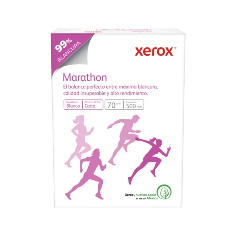 Papel Bond Xerox Marathon Carta 70 grs 99% Blancura 5 Millares