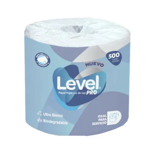 Papel Higiénico Level Pro Hoja Doble 500 Metros