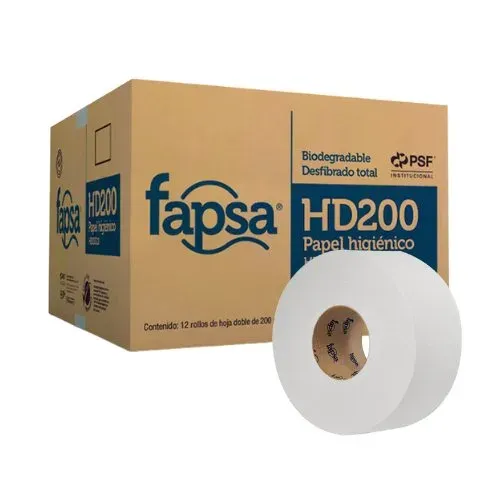 Papel Higiénico Fapsa HD200 en Bobina - Caja con 12 Rollos