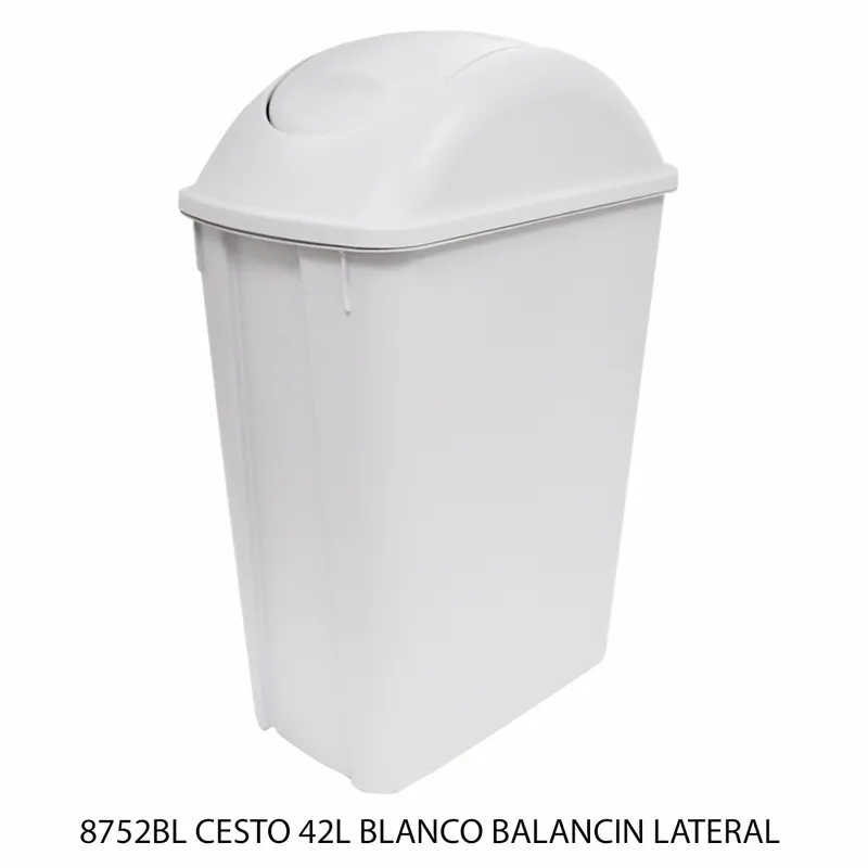 Bote de Basura Mediano — 42 litros — Tapa tipo Balancín Lateral