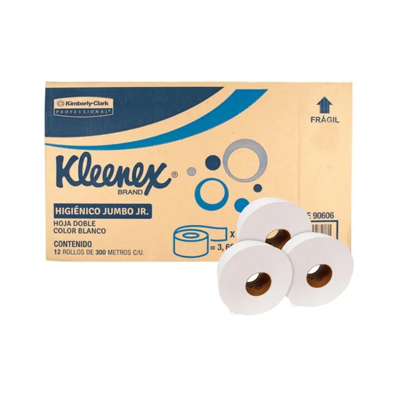 Higiénico Jumbo Kleenex® Jr 300 mts x 9.5 cm x 12   (Neutro Olor)