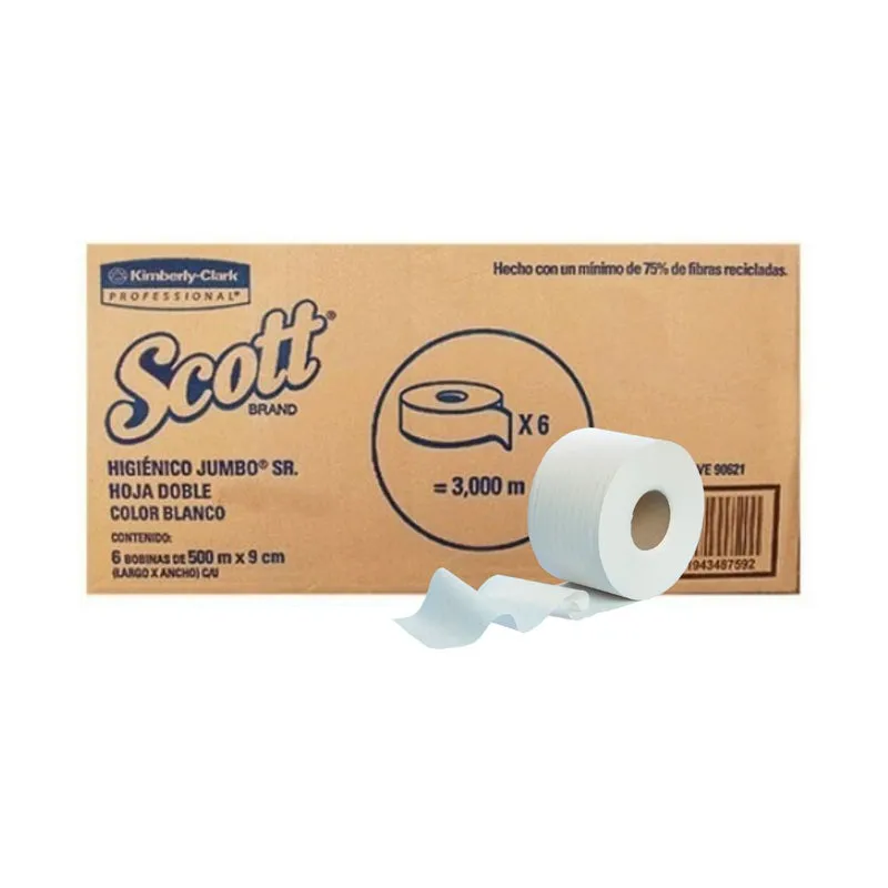 Higiénico Jumbo Scott® Sr 500 mts x 9.0 cm x 6
