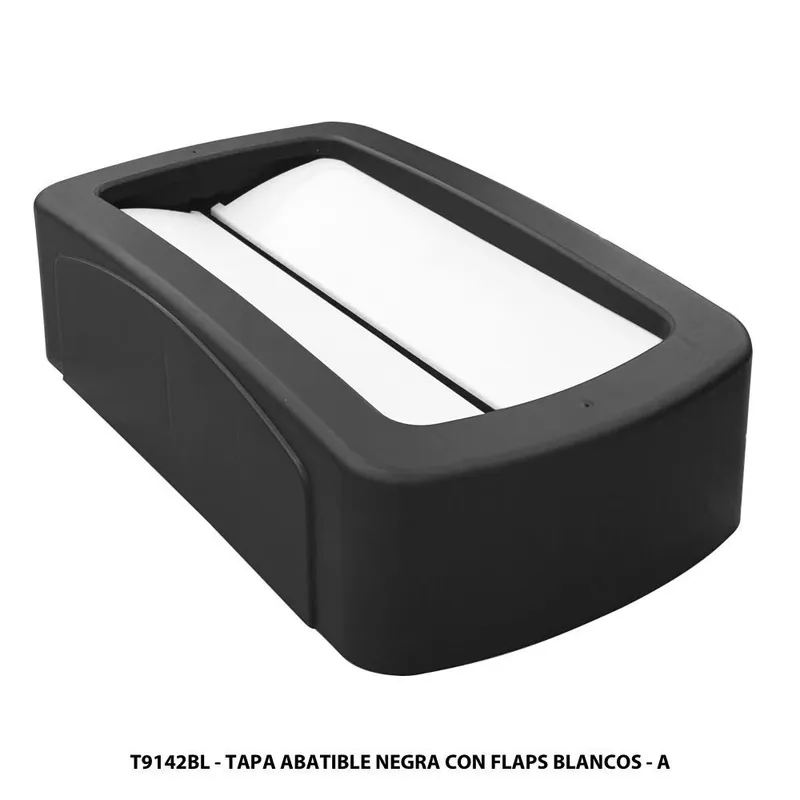 Negra con Flaps Blancos — Tapa Abatible Bote Zvelte