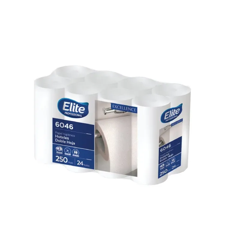 Papel Higiénico Elite Tradicional Premium 250 Hojas 96 Rollos