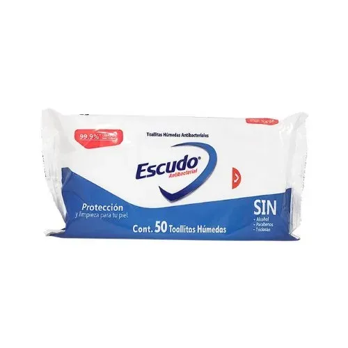 Toallita Húmeda Desinfectante Manos Escudo® Pouch 50 Toallas x 36