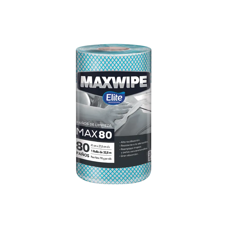 Paño de limpieza MAX80 / Formato Rollo / Azul