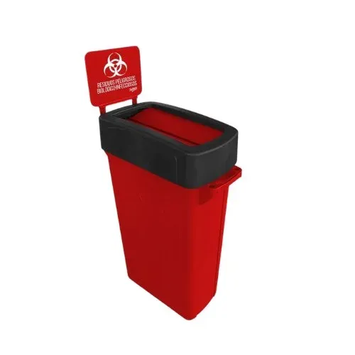 Cesto Zvelte 87L Rojo C/tapa-copet C/imp