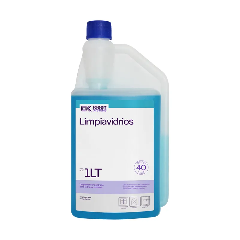 LIMPIAVIDRIOS 1 L - Limpiador concentrado para vidrios y cristales, libre de amoníaco