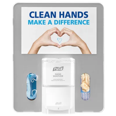 Pedestal de piso PURELL® MESSENGER™, pedestal de higiene (blanco con plata)