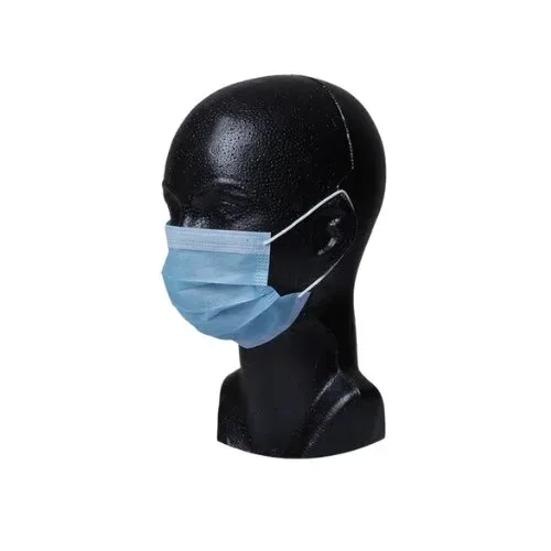 Cubre boca plisado azul paq 100 piezas venta x caja cerrada