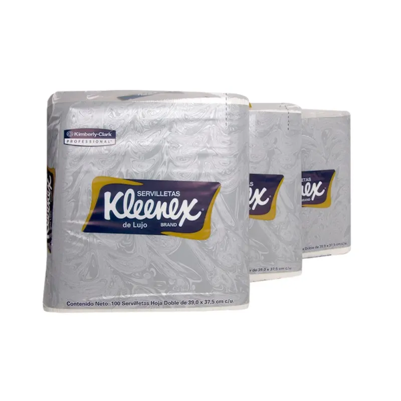 Servilleta Trad Kleenex® de Lujo 100's x 12