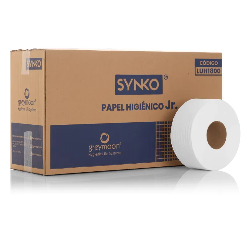 Papel higiénico 12 rollos 180 mts. 8.5 cm ancho.