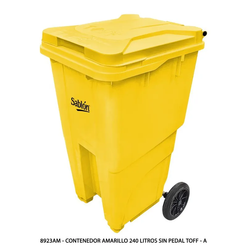 Contenedores para basura de 240 litros sin pedal — Capacidad 240 litros