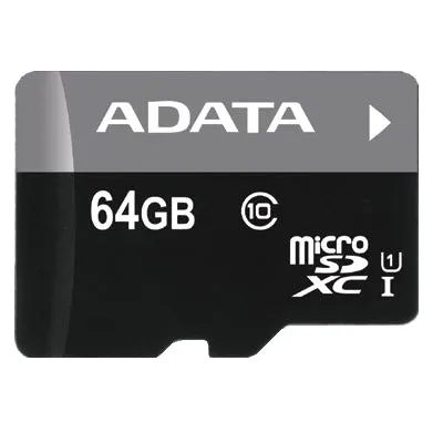 Memoria ADATA micro SD AUSDX64GUICL10-RA1 64GB con adaptador