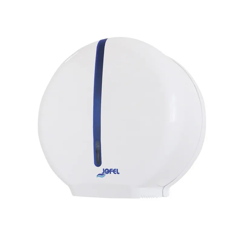 Dispensador de papel higiénico jumbo Atlántica Maxi | Jofel AE37000 | Para rollo 12″ (305 mm) | Plástico ABS blanco