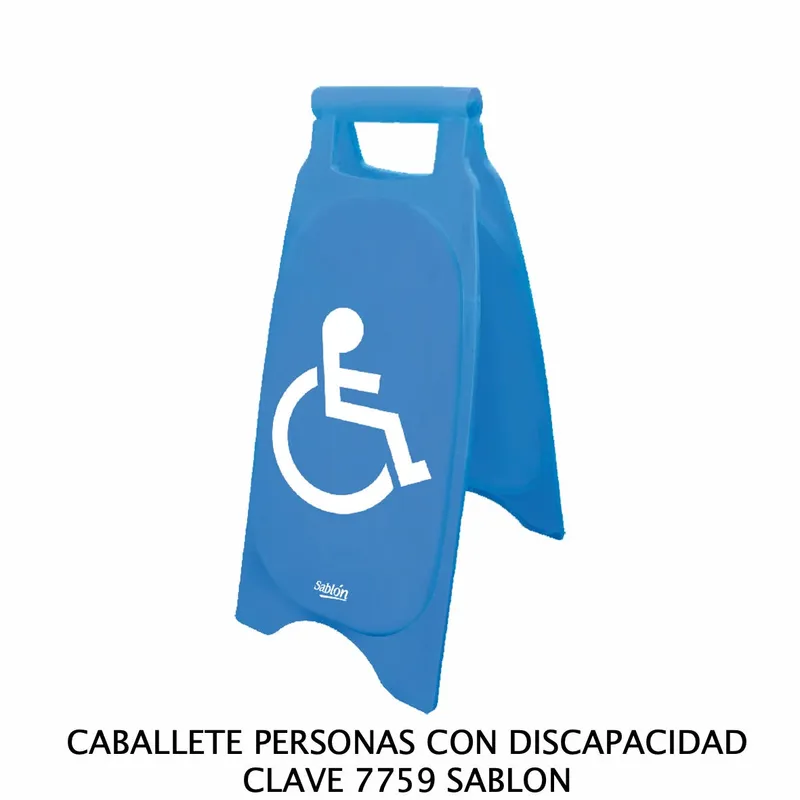 Caballete de Plástico Rígido — Señal: Personas con Discapacidad