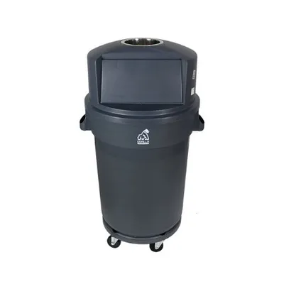 Bote de basura movil con 5 ruedas, tapa push y cenicero Heavy Duty de 120 L (AF-07507)
