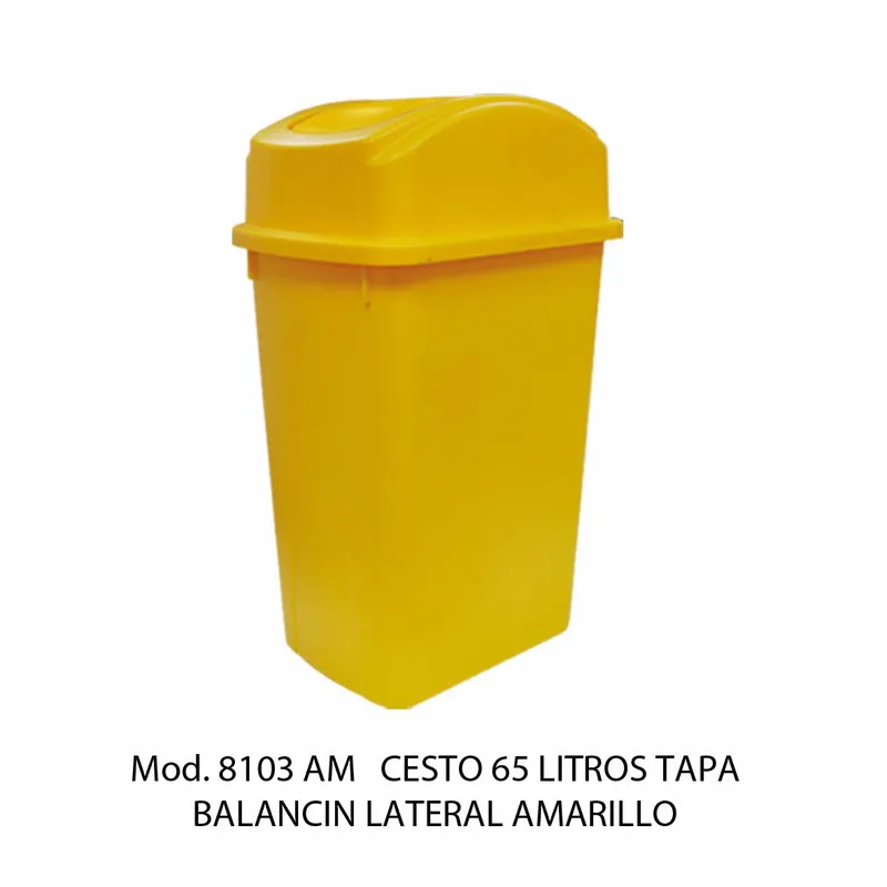 Bote de basura grande de 65 litros — Tapa Balancín Lateral